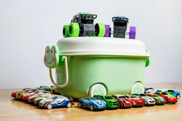52-Piece Kids Toy Car Set Green Box