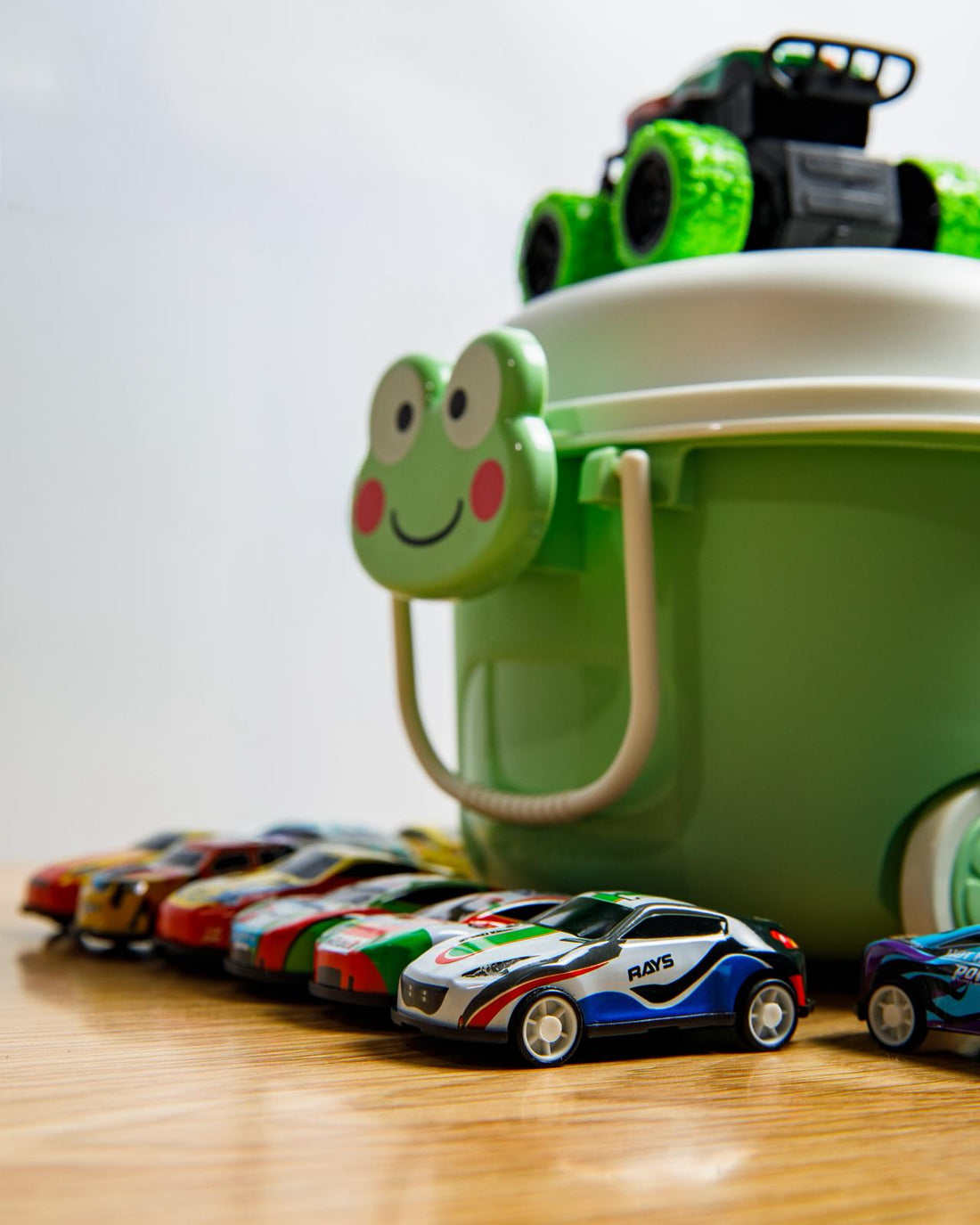 52-Piece Kids Toy Car Set Green Box