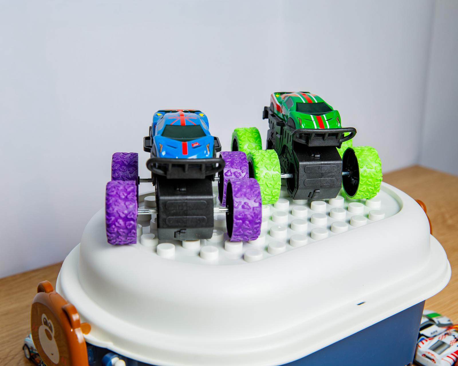52-Piece Kids Toy Car Set Blue box