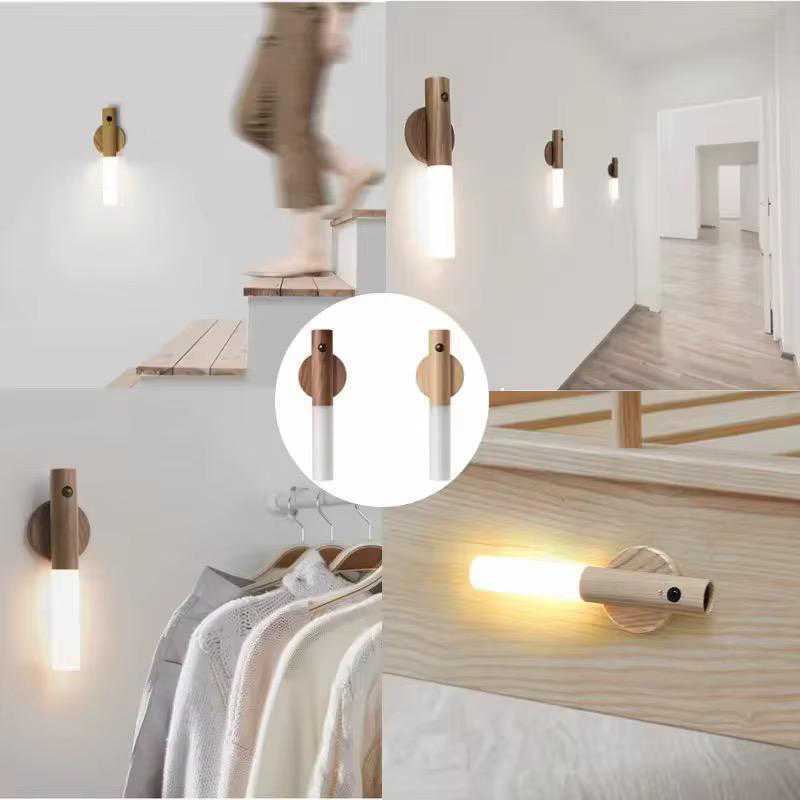 LED Smart Motion Night Light (Wood Finish) (Pack of 5)
