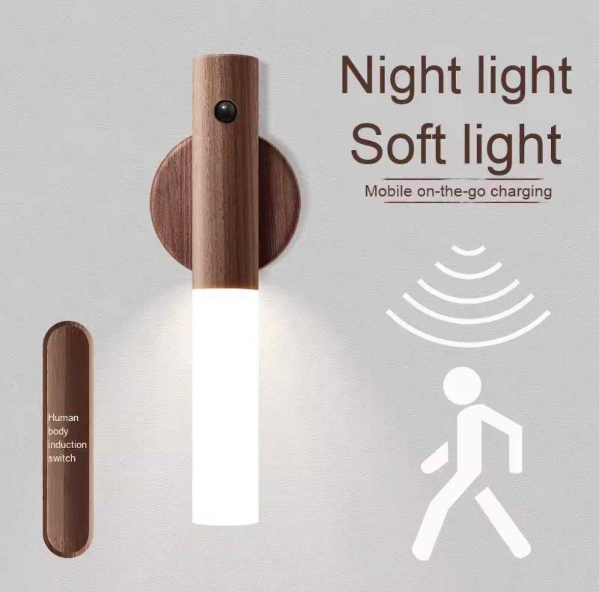 LED Smart Motion Night Light (Wood Finish) (Pack of 5)