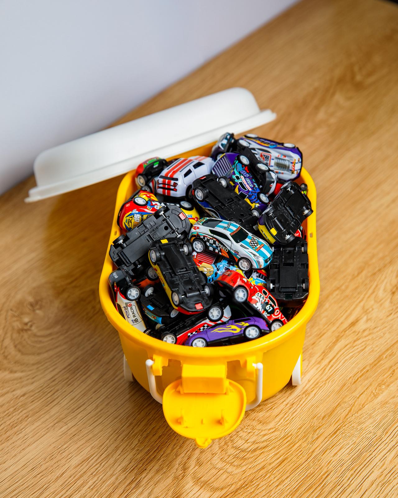 52-Piece Kids Toy Car Set Yellow Bbox