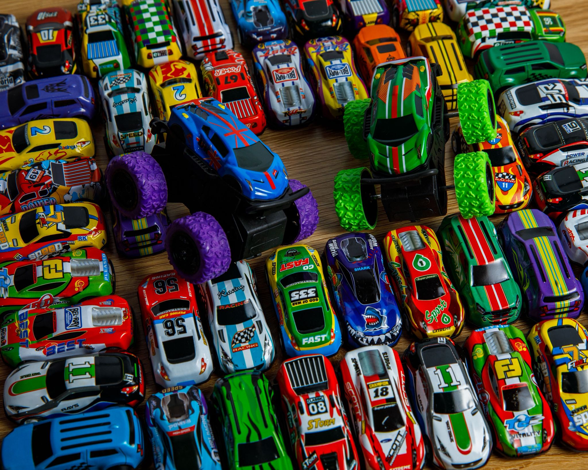 52-Piece Kids Toy Car Set Yellow Bbox