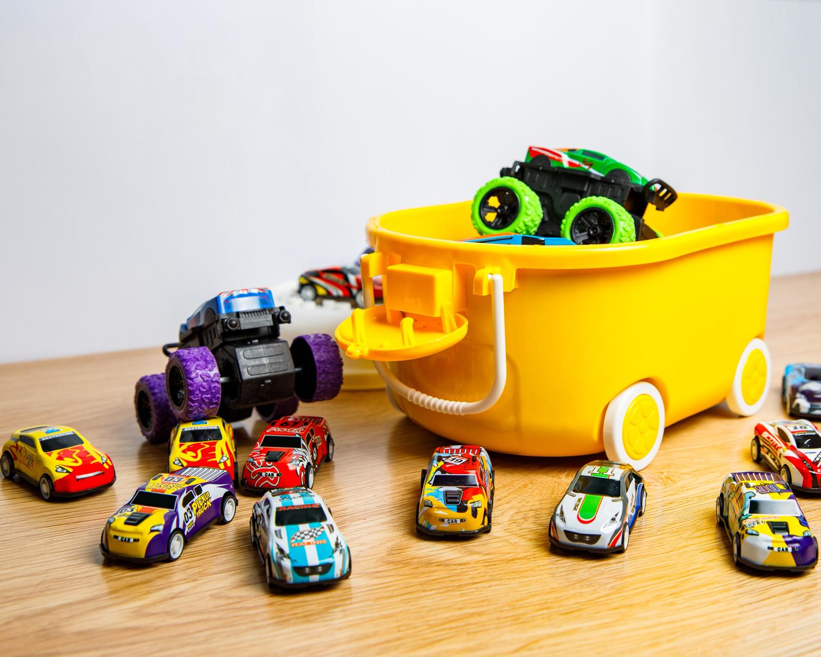 52-Piece Kids Toy Car Set Yellow Bbox