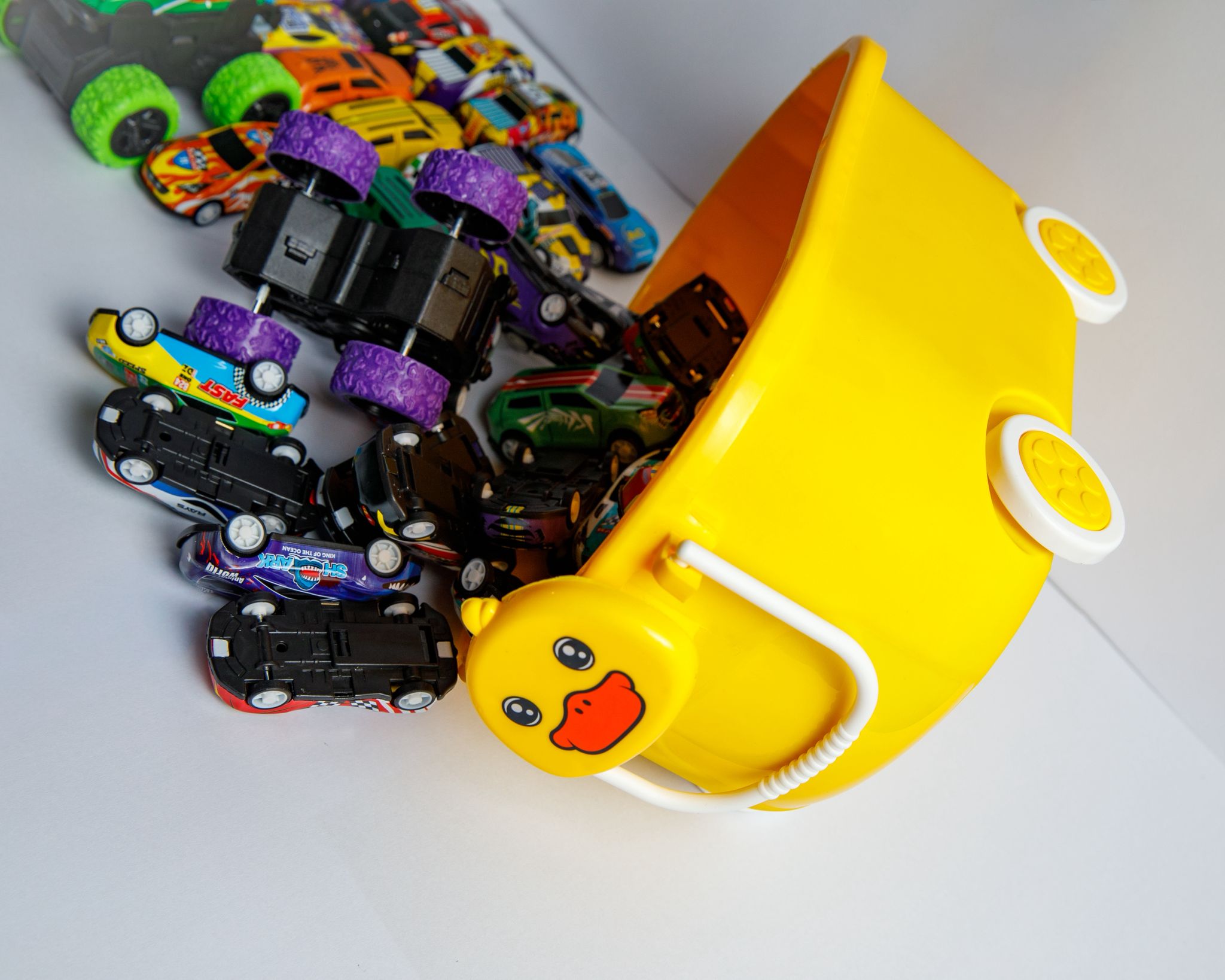 52-Piece Kids Toy Car Set Yellow Bbox